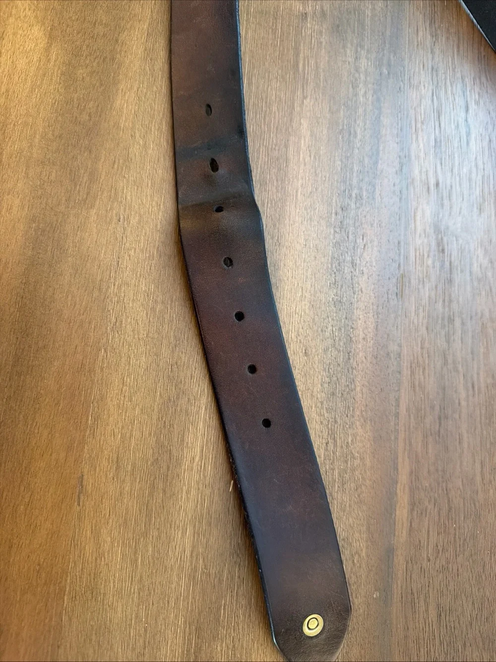 AEO American Eagle Brown Leather Belt Men’s Size 34-36 Brass Tone Buckle
